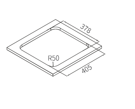 Раковина с крышкой GR-586B 445x400мм со смесителем и сливом